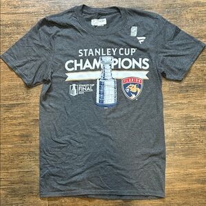 Florida Panthers Stanley Cup Champions Gray T-Shirt